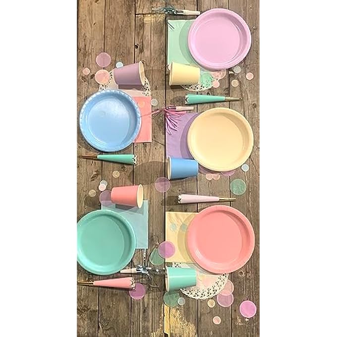 100X PASTEL RAINBOW ICE CREAM SHADE LUNCH NAPKINS - Image 2